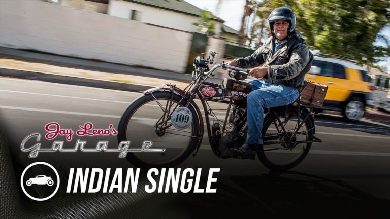 1912 Indian Single hits the street after a silly start up with Jay Leno!